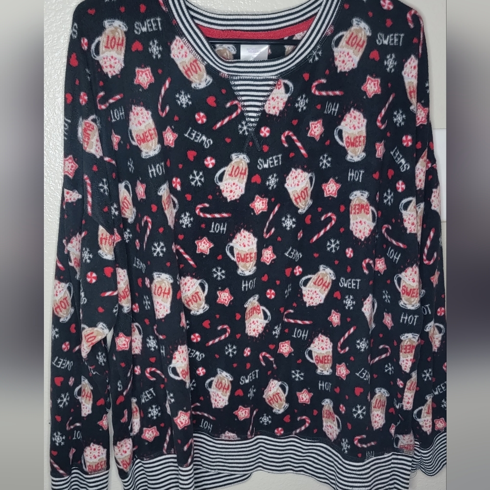 Secret Treasures 3X ( 22W-24W) Black Festive Christmas Sweater